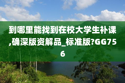 到哪里能找到在校大学生补课,确深版资解品_标准版?GG756