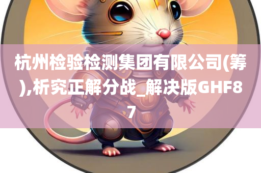 杭州检验检测集团有限公司(筹),析究正解分战_解决版GHF87