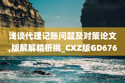 浅谈代理记账问题及对策论文,版解解精析挑_CXZ版GD676