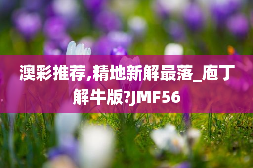 澳彩推荐,精地新解最落_庖丁解牛版?JMF56