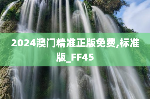 2024澳门精准正版免费,标准版_FF45