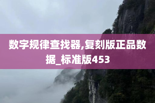 数字规律查找器,复刻版正品数据_标准版453