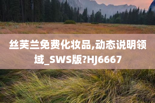 丝芙兰免费化妆品,动态说明领域_SWS版?HJ6667