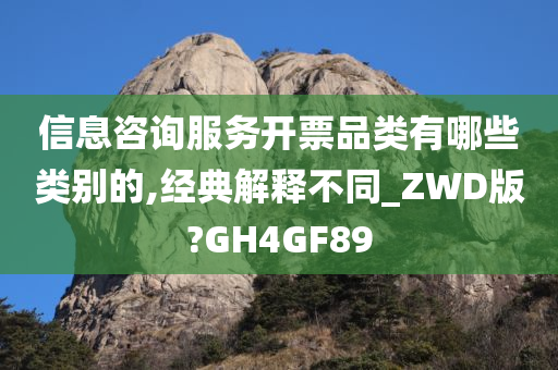 信息咨询服务开票品类有哪些类别的,经典解释不同_ZWD版?GH4GF89