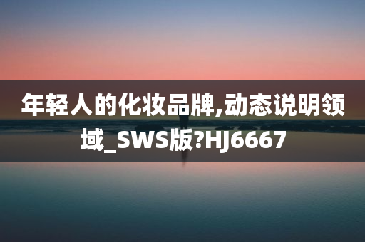 年轻人的化妆品牌,动态说明领域_SWS版?HJ6667