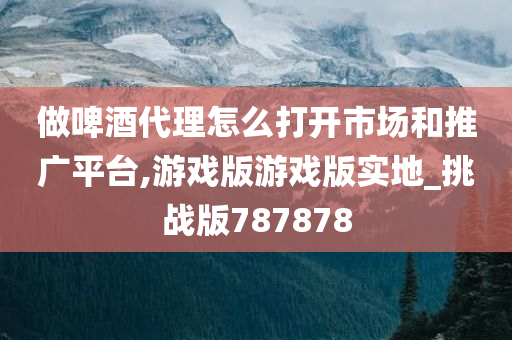 做啤酒代理怎么打开市场和推广平台,游戏版游戏版实地_挑战版787878