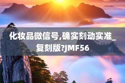 化妆品微信号,确实刻动实准_复刻版?JMF56