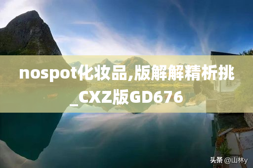 nospot化妆品,版解解精析挑_CXZ版GD676