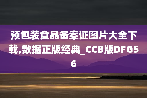 预包装食品备案证图片大全下载,数据正版经典_CCB版DFG56