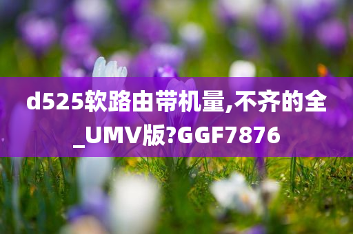 d525软路由带机量,不齐的全_UMV版?GGF7876