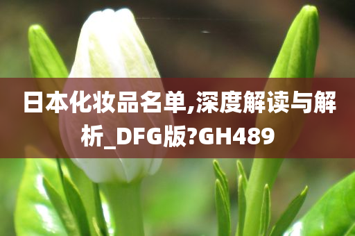 日本化妆品名单,深度解读与解析_DFG版?GH489