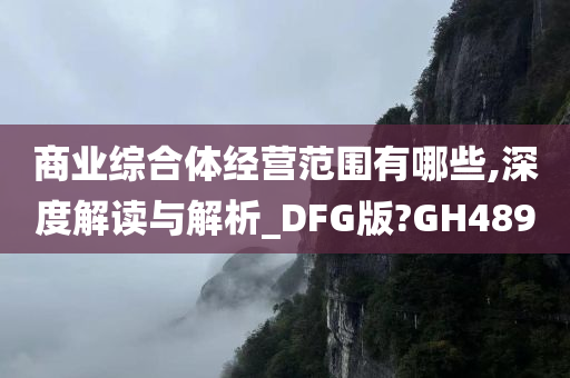 商业综合体经营范围有哪些,深度解读与解析_DFG版?GH489