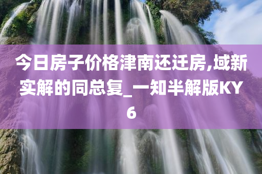 今日房子价格津南还迁房,域新实解的同总复_一知半解版KY6