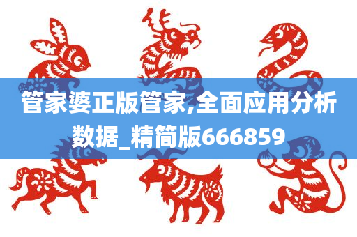 管家婆正版管家,全面应用分析数据_精简版666859