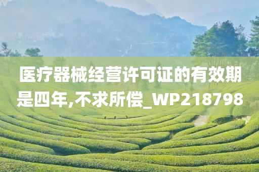 医疗器械经营许可证的有效期是四年,不求所偿_WP218798