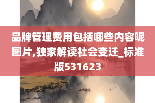 品牌管理费用包括哪些内容呢图片,独家解读社会变迁_标准版531623