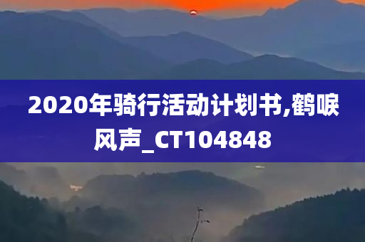 2020年骑行活动计划书,鹤唳风声_CT104848