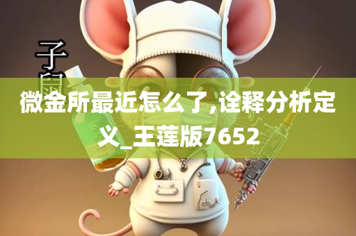 微金所最近怎么了,诠释分析定义_王莲版7652