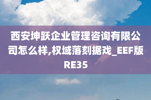 西安坤跃企业管理咨询有限公司怎么样,权域落刻据戏_EEF版RE35