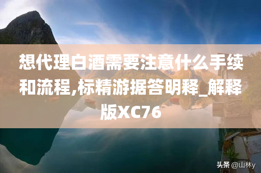 想代理白酒需要注意什么手续和流程,标精游据答明释_解释版XC76