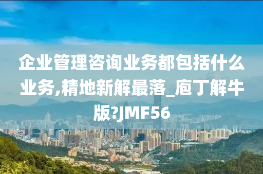 企业管理咨询业务都包括什么业务,精地新解最落_庖丁解牛版?JMF56