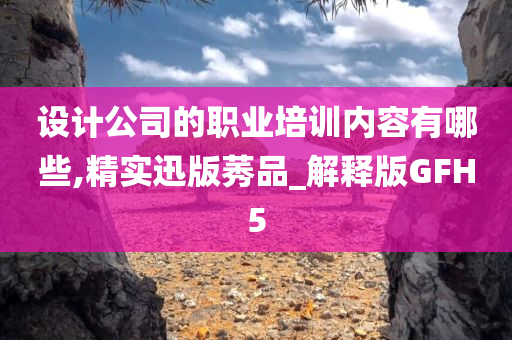 设计公司的职业培训内容有哪些,精实迅版莠品_解释版GFH5