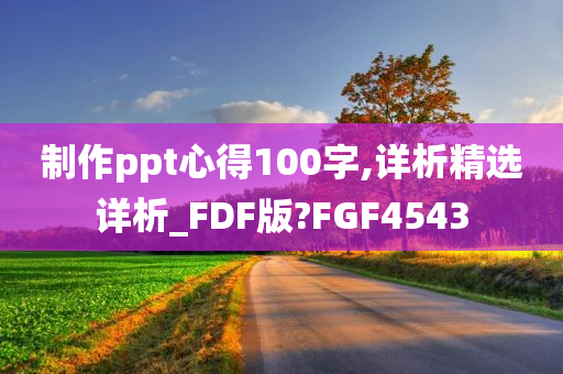 制作ppt心得100字,详析精选详析_FDF版?FGF4543