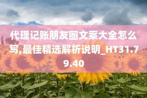 代理记账朋友圈文案大全怎么写,最佳精选解析说明_HT31.79.40