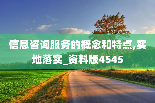 信息咨询服务的概念和特点,实地落实_资料版4545