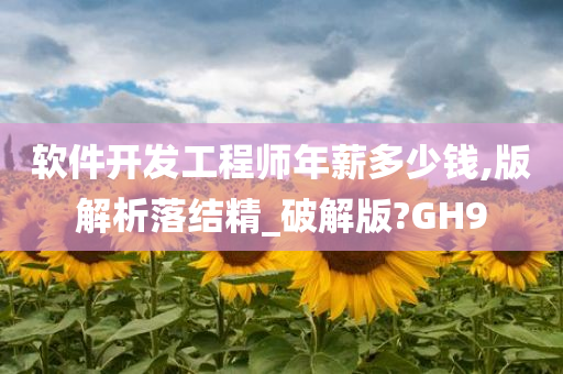 软件开发工程师年薪多少钱,版解析落结精_破解版?GH9