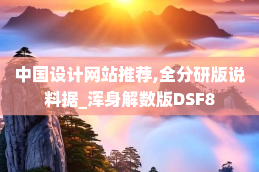 中国设计网站推荐,全分研版说料据_浑身解数版DSF8