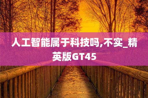 人工智能属于科技吗,不实_精英版GT45