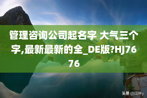 管理咨询公司起名字 大气三个字,最新最新的全_DE版?HJ7676