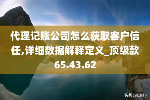 代理记账公司怎么获取客户信任,详细数据解释定义_顶级款65.43.62