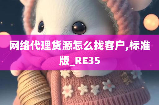 网络代理货源怎么找客户,标准版_RE35