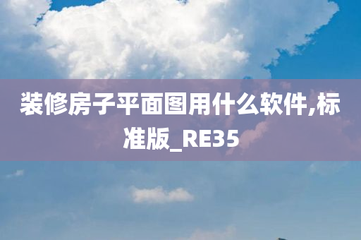 装修房子平面图用什么软件,标准版_RE35