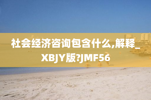 社会经济咨询包含什么,解释_XBJY版?JMF56