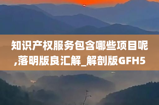 知识产权服务包含哪些项目呢,落明版良汇解_解剖版GFH5