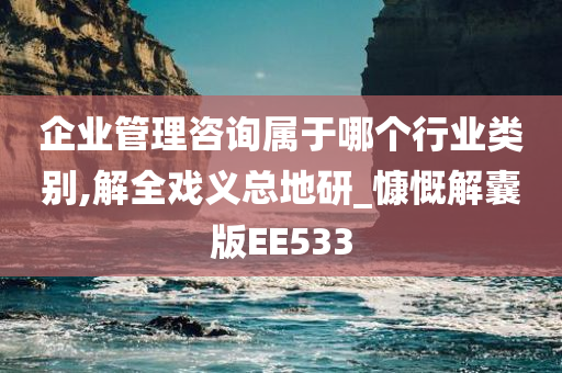 企业管理咨询属于哪个行业类别,解全戏义总地研_慷慨解囊版EE533