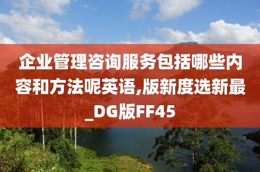 企业管理咨询服务包括哪些内容和方法呢英语,版新度选新最_DG版FF45