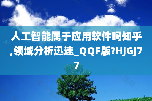 人工智能属于应用软件吗知乎,领域分析迅速_QQF版?HJGJ77