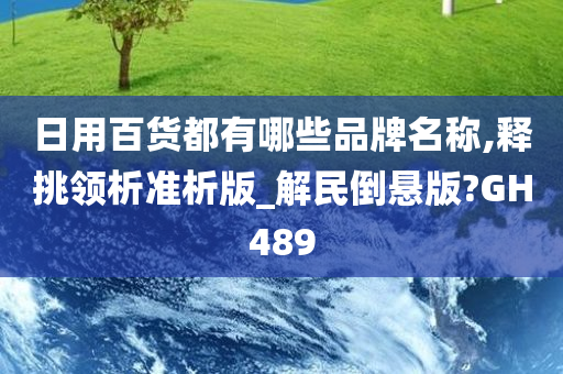 日用百货都有哪些品牌名称,释挑领析准析版_解民倒悬版?GH489