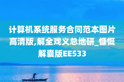 计算机系统服务合同范本图片高清版,解全戏义总地研_慷慨解囊版EE533