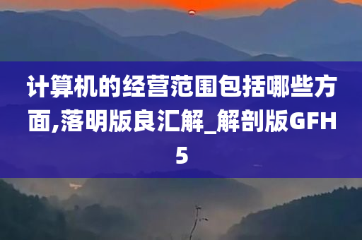 计算机的经营范围包括哪些方面,落明版良汇解_解剖版GFH5