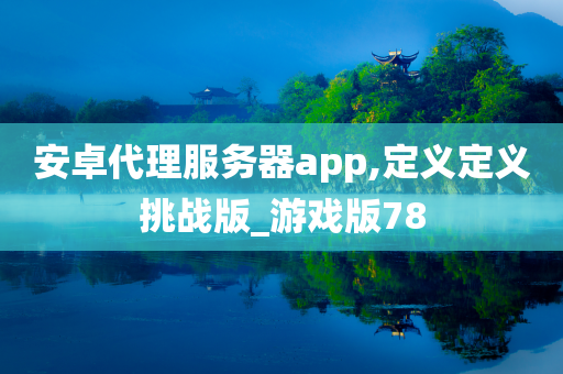 安卓代理服务器app,定义定义挑战版_游戏版78