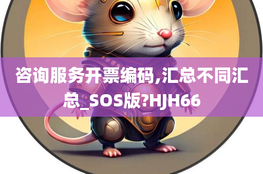 咨询服务开票编码,汇总不同汇总_SOS版?HJH66