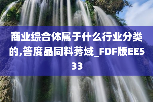 商业综合体属于什么行业分类的,答度品同料莠域_FDF版EE533