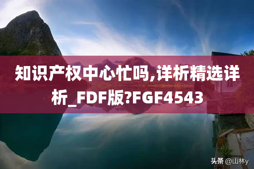 知识产权中心忙吗,详析精选详析_FDF版?FGF4543