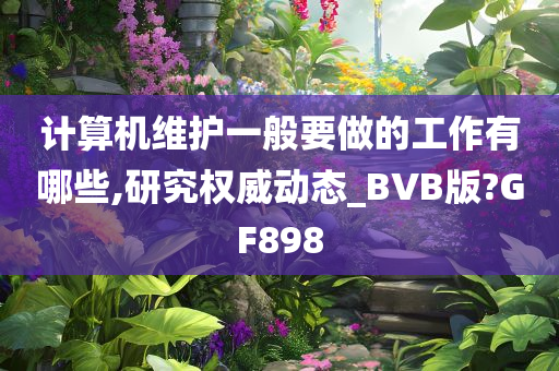 计算机维护一般要做的工作有哪些,研究权威动态_BVB版?GF898